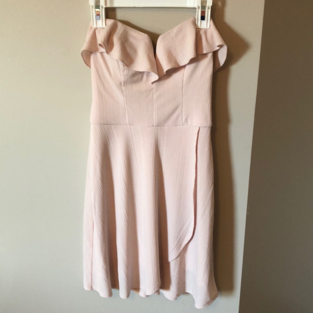 light pink strapless dress, xs, never worn